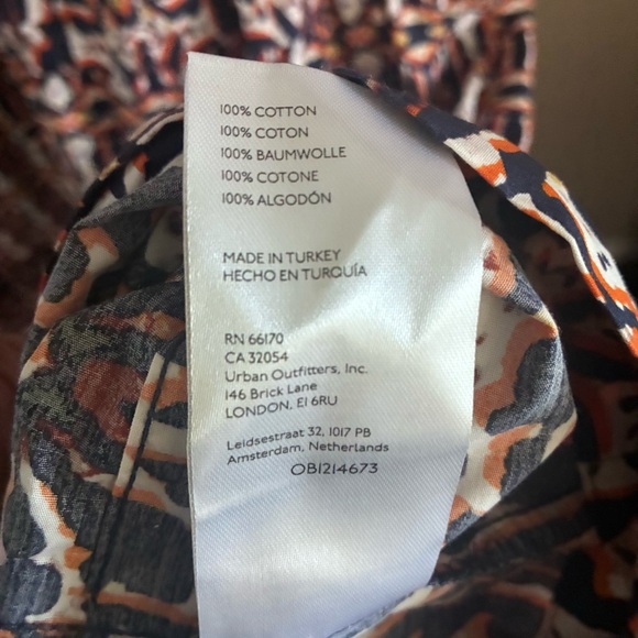 Anthropologie Maeve Short-Sleeve Somerset Maxi Dress, Orange/Navy, Size Medium - Picture 5 of 5